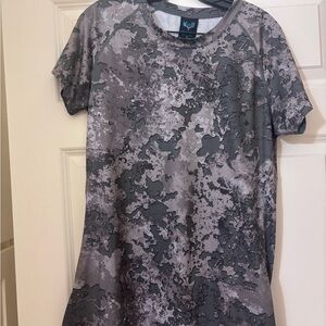 Gray Camouflage Short Sleeve top
